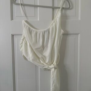 Banana Republic Cream One Shoulder Camisole with Knot Detail